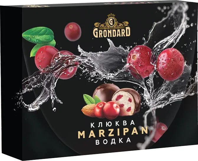  TM Grondard       (10186) Конфеты глазированные Марципановые Клюква и Водка, 98г  в Ступине
