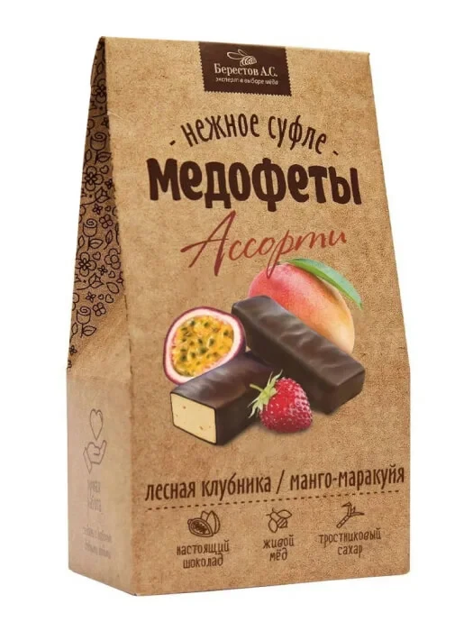 Берестов Медофеты Манго маракуйя и клубникой,150г    в Ступине