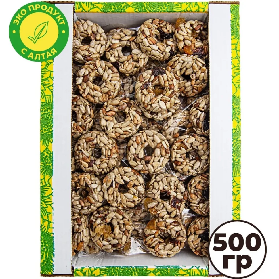  Козинаки из подсолнечника с медом и сухофруктами "Зачетные" 500г в Ступине